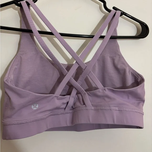 Lululemon Energy Bra - Soul Cycle Logo - Lilac - Size 8 - Picture 7 of 7
